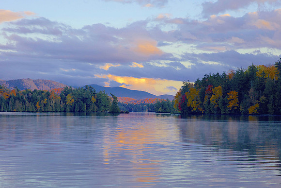 Evening on Upper Saranac 24x36 Framed Limited Edition of 10