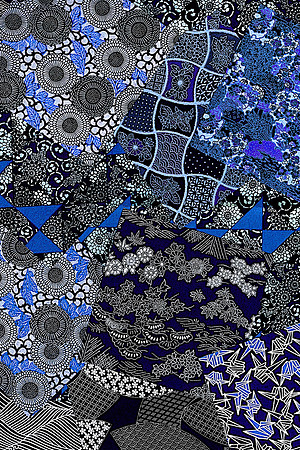 Origami Quilt in Blue II