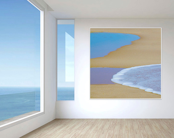 "Beach Puddle" print, custom-sized.