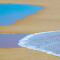 "Beach Puddle" |  Fine Art Print on Hahnemühle William Turner Paper | Whitewashed Maple Wood Frame | 35”H x 35”W  | Limited edition of 10 | $3,000 | Other custom sizes and print methods available.