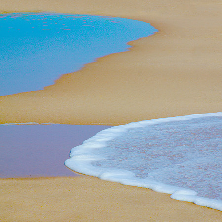 "Beach Puddle" |  Fine Art Print on Hahnemühle William Turner Paper | Whitewashed Maple Wood Frame | 35”H x 35”W  | Limited edition of 10 | $3,000 | Other custom sizes and print methods available.