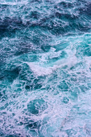 Bondi Blues 4, facemounted to plexi in white floating frame, 42" x 64", edition of 10
