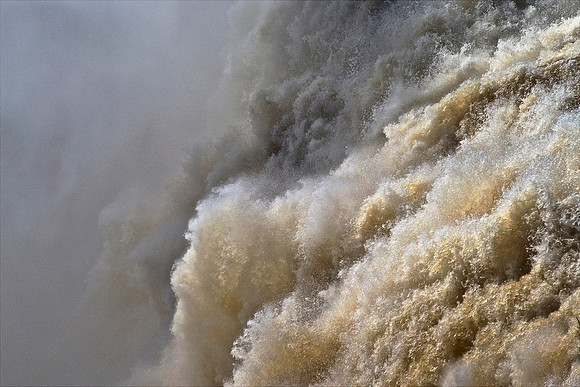 Iguazu 2--facemounted to plexi in white floating frame, 73" x 41"