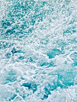 Water in Tumult II, 62" x 42"W, facemounted to plexi in white wood floating frame