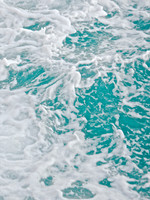 Water in Tumult I, 62" x 42"W, facemounted to plexi in white wood floating frame