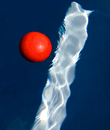 Red Ball Up to Bat, 40"H x 32"W,  in white wood frame with 8-ply matte