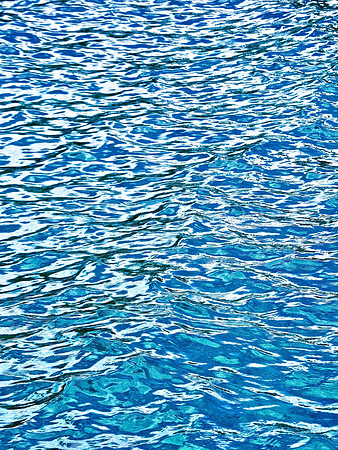 Bahama Blues, in white wood shadow box, museum glass, 43.5"H x 36"W