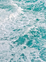 Water in Tumult, facemounted to plexi in white floating frame, 62"H 42"W