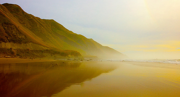 Gold Beach | Fine Art Print on Hahnemühle William Turner Paper | Gold Burnished Wood Frame | 22”H x 41” | $3,000