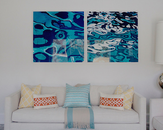 Untitled each face-mounted to plexi in white floating frame 41.5"H x 41.5"W