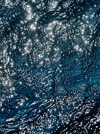 Sea Galaxy 2--face-mounted to plexi in white floating frame, 41.5"H x 31.5"W
