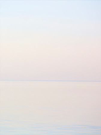 Lake at Dusk II-- Archival pigment print in white frame white matte 51.5"H x 41.5"W