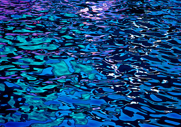 Giverny, face-mounted to plexi, white wood frame 48.5"H x 67"W