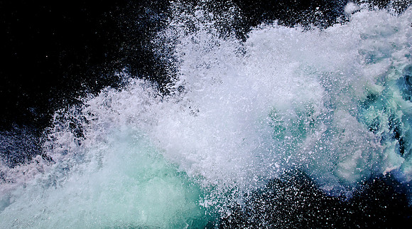 Fury I, facemounted to plexi in white floating frame, 73" x 41"