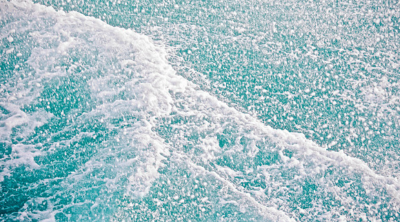 Tempest in Tiffany Blue , plexi facemounted, white floating frame, 41"H x 73"W