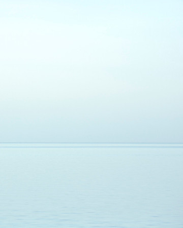Lake at Dusk I-- in  white wood gallery frame with white matte 51.5"H x 41.5"W