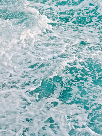 Water in Tumult, facemounted to plexi in white floating frame, 62"H 42"W