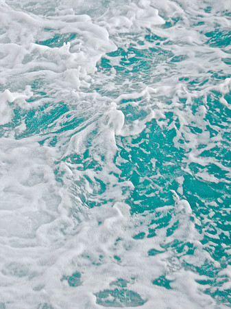 Water in Tumult I, 62" x 42"W, facemounted to plexi in white wood floating frame
