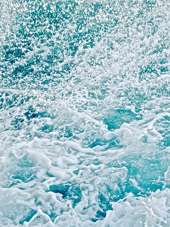 Water in Tumult II, 62" x 42"W, facemounted to plexi in white wood floating frame