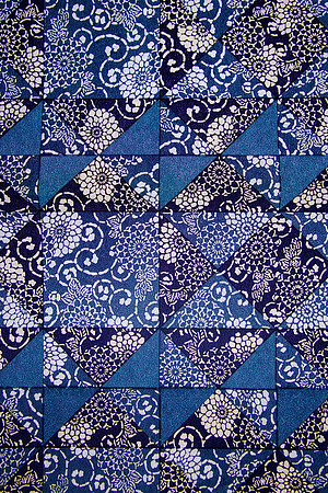 Origami Quilt in Blue I